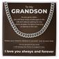 Cuban Link Chain - To My Grandon "Believe in Yourself"