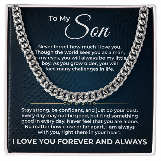 Cuban Link Chain - To My Son "Just Do Your Best"