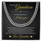 Cuban Link Chain - To My Grandson "I Love You"