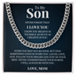 Cuban Link Chain - To My Son "I Believe In You"