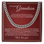 Cuban Link Chain - To My Grandson "Have Kindness In Your Heart"