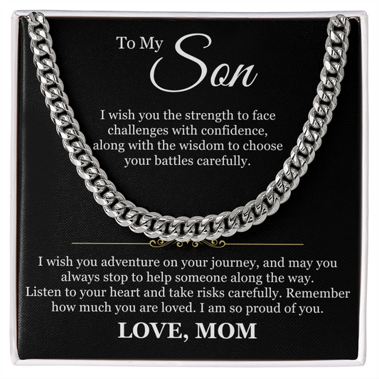 Cuban Link Chain - To My Son "I am So Proud of You"