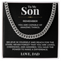 Cuban Link Chain - To My Son "Believe In Yourself"