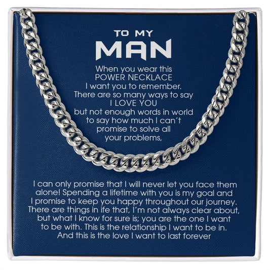 To my Man, Cuban Link Chain