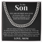Cuban Link Chain - To My Son "Just Do Your Best"