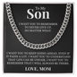Cuban Link Chain - To My Son "Keep Going Ahead"