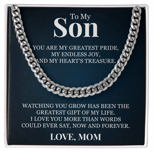 Cuban Link Chain - To My Son "Greatest Gift of My Life"
