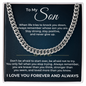 Cuban Link Chain - To My Son "Never Give Up"