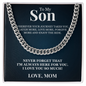 Cuban Link Chain - To My Son "I Love You So Much"