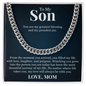 Cuban Link Chain - To My Son "My Greatest Blessing"
