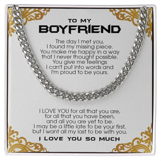 To my Boyfriend, Cuban Link Chain