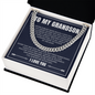 Cuban Link Chain - To My Grandson "Just Do Your Best"