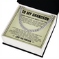 Cuban Link Chain - To My Grandson "Follow Your Dreams"