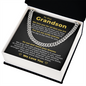 Cuban Link Chain - To My Grandson "We Love You For All That You Are"