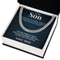 Cuban Link Chain - To My Son "I Love You So Much"