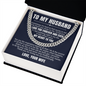Cuban Link Chain - To My Husband "I Love You Forever and Ever"