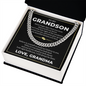 Cuban Link Chain - To my Grandson "Never Forget That I Love You"