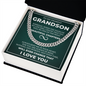 Cuban Link Chain - To My Dearest Grandson "Always Keep Me In Your Heart"