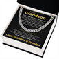 Cuban Link Chain - To My Dearest Grandson "Believe in Yourself"