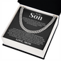Cuban Link Chain - To My Son "Just Believe in Yourself"