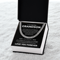 Cuban Link Chain - To My Grandson "Love You Forever"