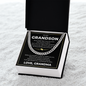 Cuban Link Chain - To my Grandson "Never Forget That I Love You"