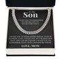 Cuban Link Chain - To My Son "Keep Going Ahead"