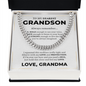 Cuban Link Chain - To My Grandson "Be Bold, Be Brave and Be Strong"