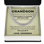 Cuban Link Chain - To My Grandson "You Can Do It"