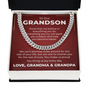 Cuban Link Chain - To Our Grandson "You Make Us Proud"