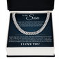 Cuban Link Chain - To My Son "You Are My World"