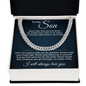 Cuban Link Chain - To My Son "I Will Always Love You"