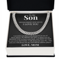Cuban Link Chain - To My Son "I Will Always Be Your No. 1 Fan"