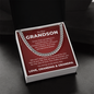 Cuban Link Chain - To Our Grandson "You Make Us Proud"