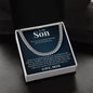 Cuban Link Chain - To My Son "My Greatest Blessing"