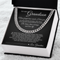Cuban Link Chain - To My Grandson "Be Brave, Have Courage and Love Life"
