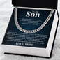 Cuban Link Chain - To My Son "God is Always With You"
