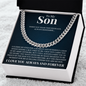 Cuban Link Chain - To My Son "I Love You Always and Forever"