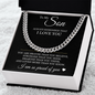 Cuban Link Chain - To My Son "Always Remember That I Love You"