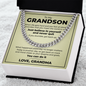 Cuban Link Chain - To My Grandson "You Can Do It"