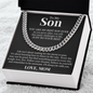 Cuban Link Chain - To My Son "Just Do Your Best"