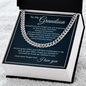 Cuban Link Chain - To My Grandson "I Believe In You"