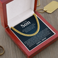 Cuban Link Chain - To My Son "God is Always With You"