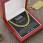 Cuban Link Chain - To My Son "I Will Always Be Your No. 1 Fan"
