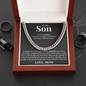 Cuban Link Chain - To My Son "Front, Behind and Next"