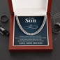 Cuban Link Chain - To My Son "Never Forget That We Love You"
