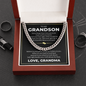 Cuban Link Chain - To my Grandson "Never Forget That I Love You"