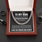 Cuban Link Chain - To My Man "I Found My Missing Piece"