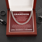 Cuban Link Chain - To Our Grandson "You Make Us Proud"