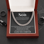 Cuban Link Chain - To My Son "Never Forget That I Love You"